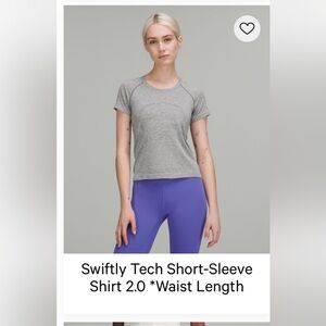 Lululemon Swiftly Tech 2.0 Gray Short-Sleeve
